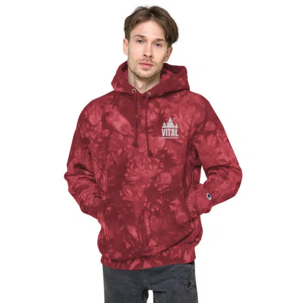 Embroidered Unisex Vital Tie-Dye Hoodie (3 colours) - Image 4