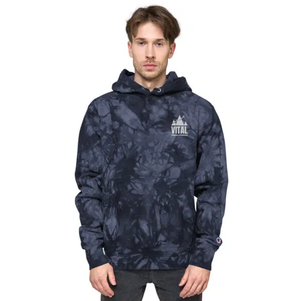 Embroidered Unisex Vital Tie-Dye Hoodie (3 colours) - Image 6