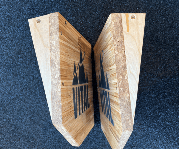 bamboo slant board chopstick detail