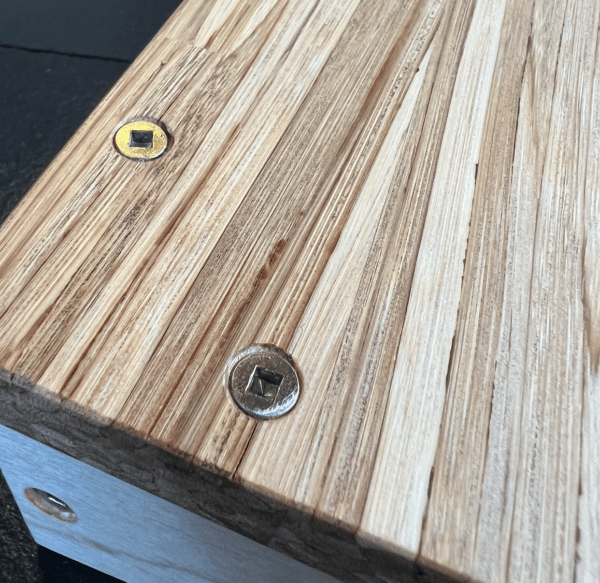 bamboo slant board gold screws detail
