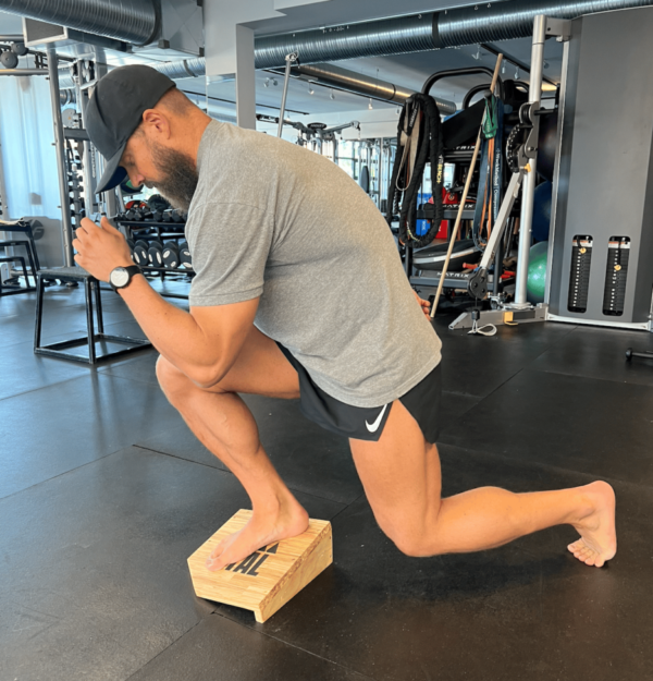 bamboo slant board split squat heel lift