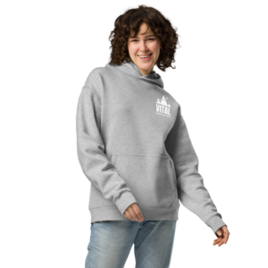 unisex athletic grey oversized hoodie drawstring