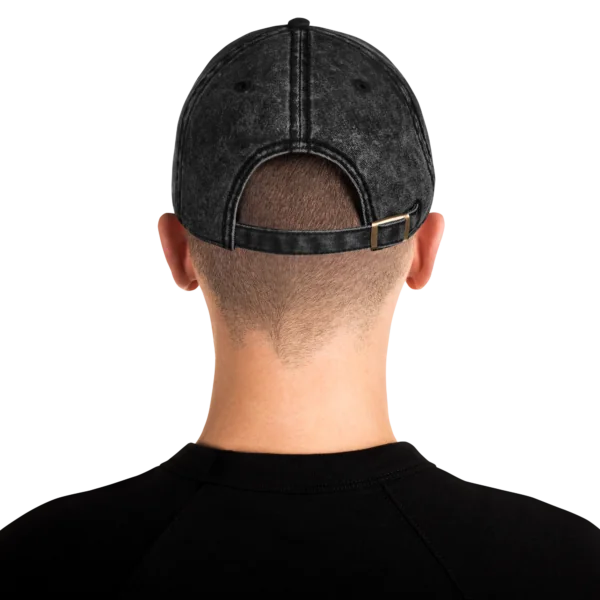 Vintage Cotton Dad Cap (Black) - Image 2