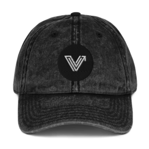 Vintage black dad cap vital