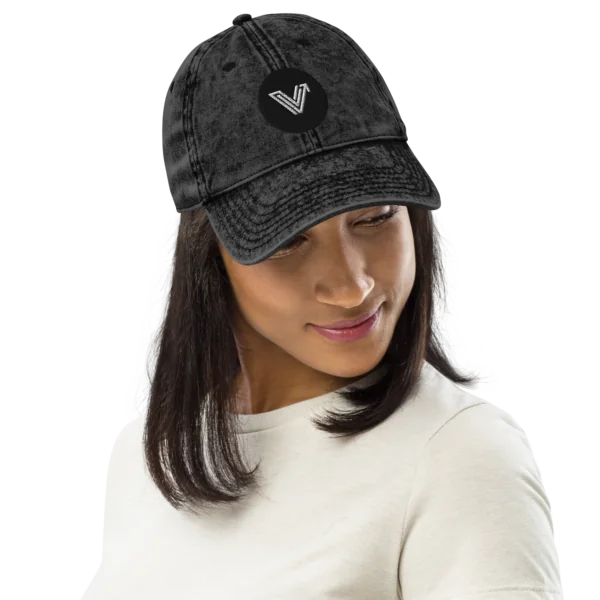 Vintage black dad cap