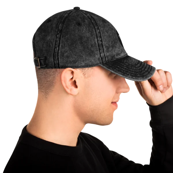 Vintage Cotton Dad Cap (Black) - Image 3