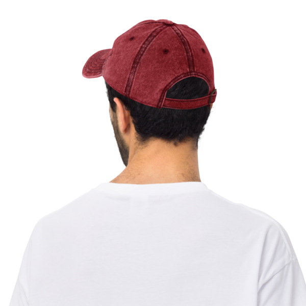 vital vintage red cotton dad cap