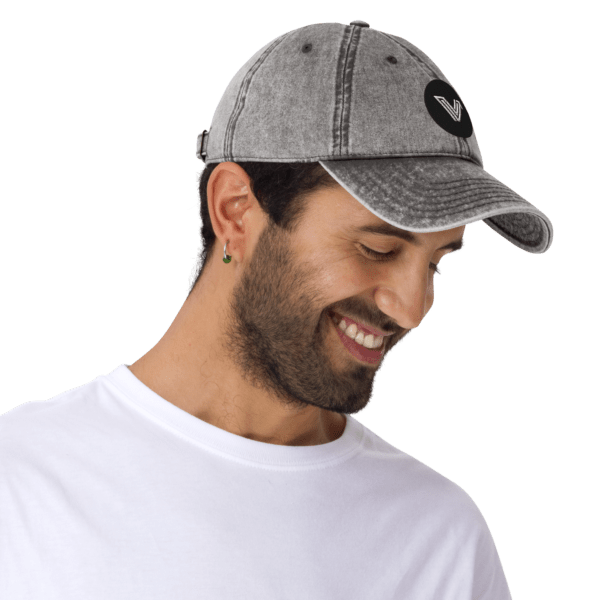 Vintage Cotton Dad Cap (Grey) - Image 3