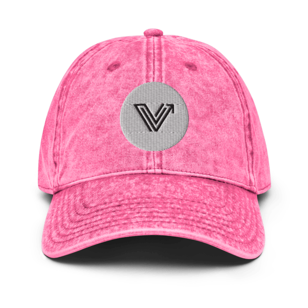 vintage cotton dad hat vital pink