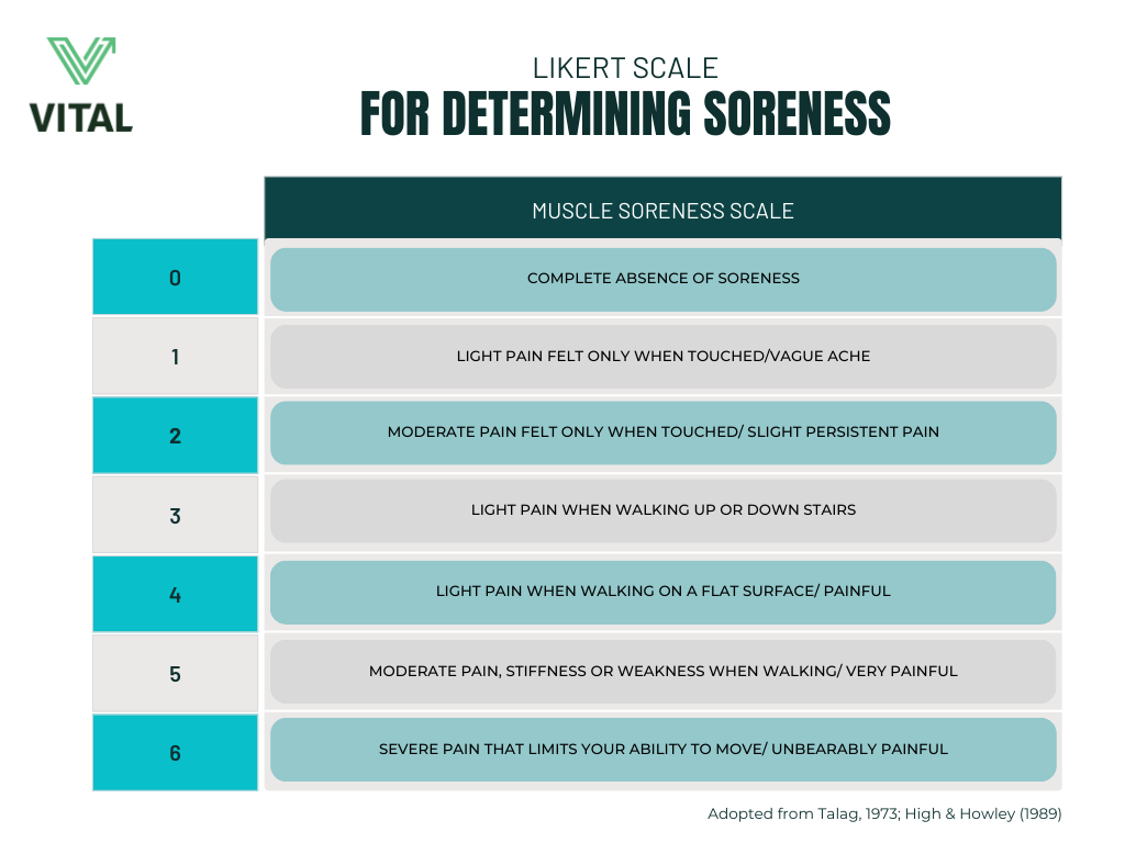 likert scale for muscle soreness likert scale for muscle soreness